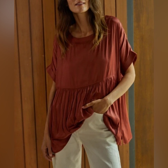 By Together Dusty Rose Blouse Women’s Small NWT Casual Chic Top - Picture 9 of 10